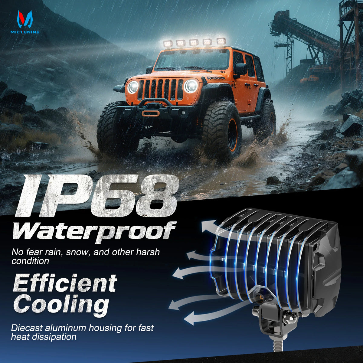 For Off-Road Mictuning Work Spot Floodlight multi-style