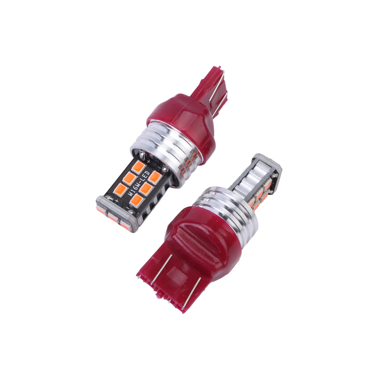 4PCS 7443 7440 Red Strobe Flash Blinking Brake Stop