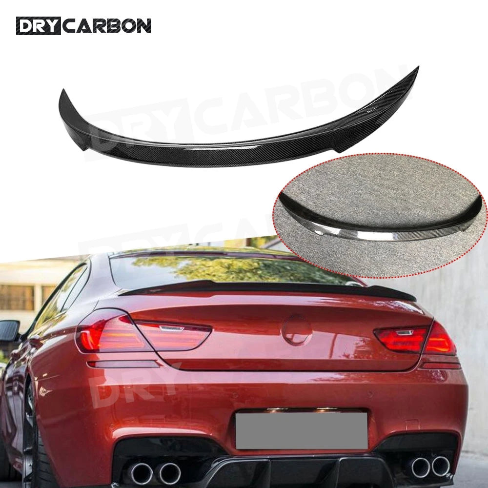 For BMW 6 Series F06 M6 Carbon Fiber Rear Trunk Spoiler Tail