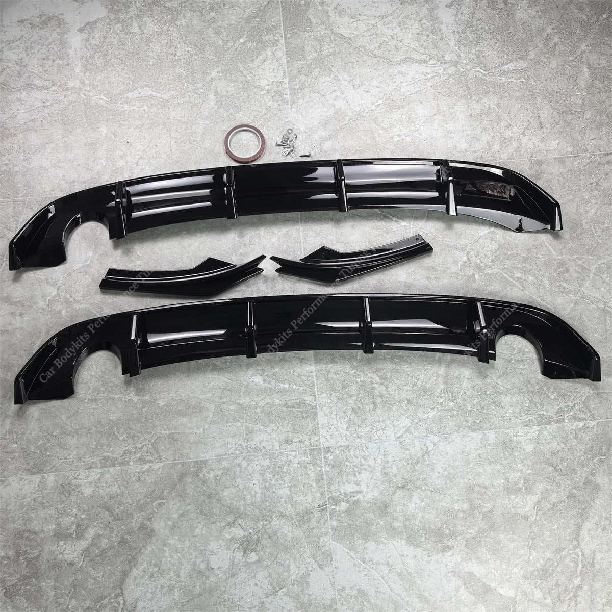 For BMW F20 116D 116I 118D Gloss Black Rear Diffuser Splitter