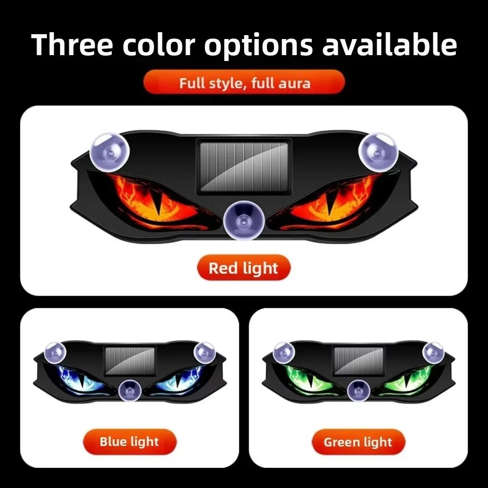 Solar Power Demon Eye Cool Flashing Warning Dynamic Safety
