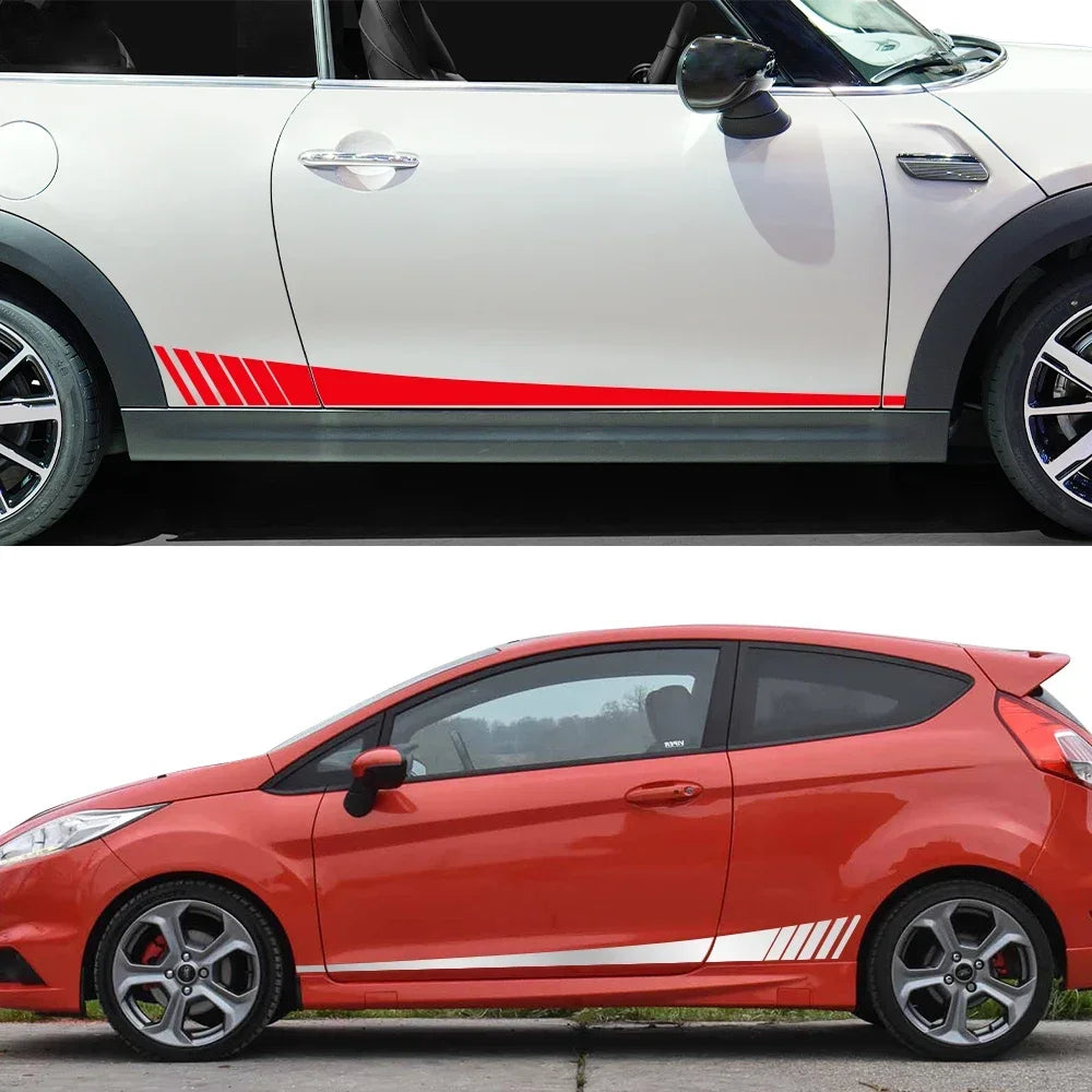 For Ford BMW Kia Toyota Honda Side Stripes Vinyl Decals Door