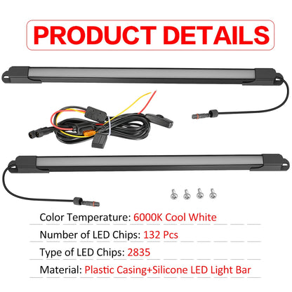 2IN1 Truck Bed Kit 132 White Pickup Lighting Rear