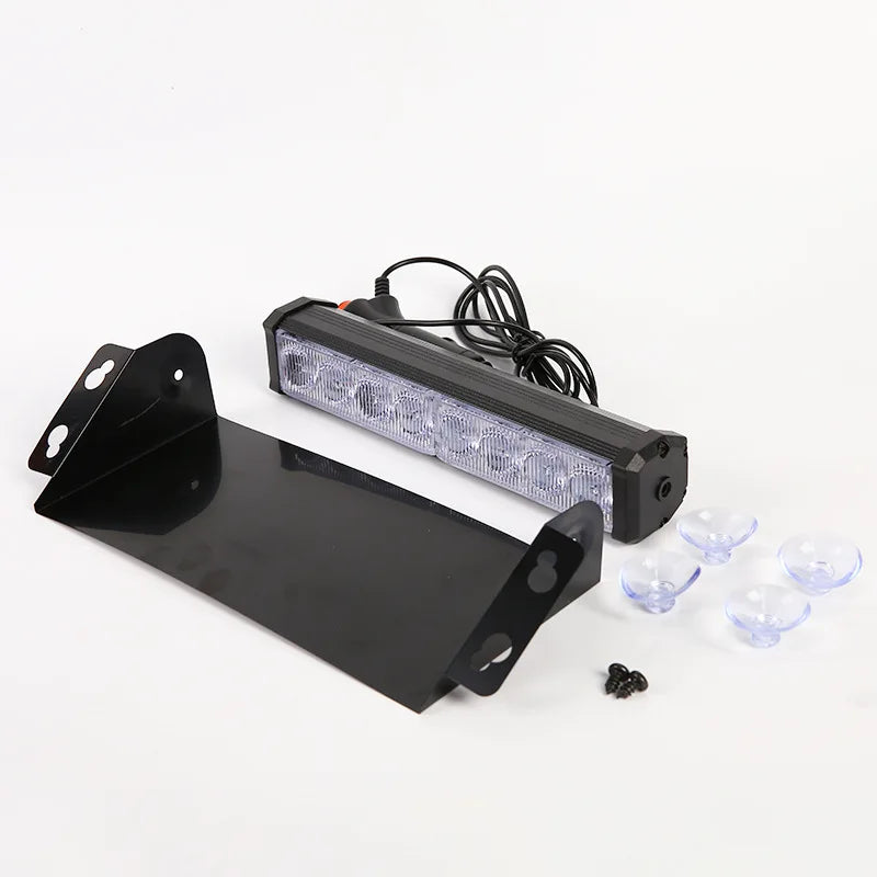 8LED Strobe Windshield Red Blue Flasher Emergency Warning Signal