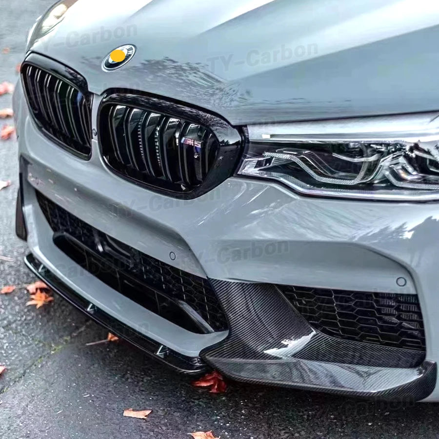 For BMW 5 Series F90 M5 Real Carbon Fiber Front Bumper Lip Upper