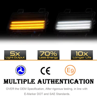 For Jeep Wrangler Jl 2018-2021 Daytime 2X Front Bumper Side