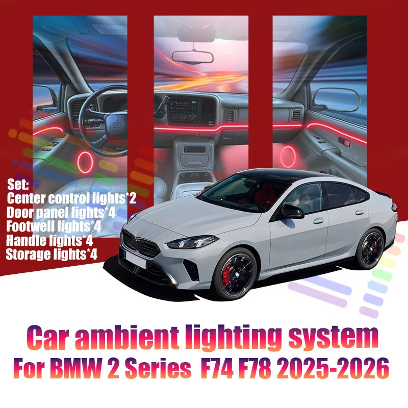 For BMW 2 Series F74 F78 2025-2026 Ambient Lamps Colorful
