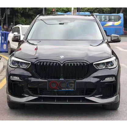 For BMW X5 G05 2019-2023 Carbon Fiber Front Bumper Lip Diffuser