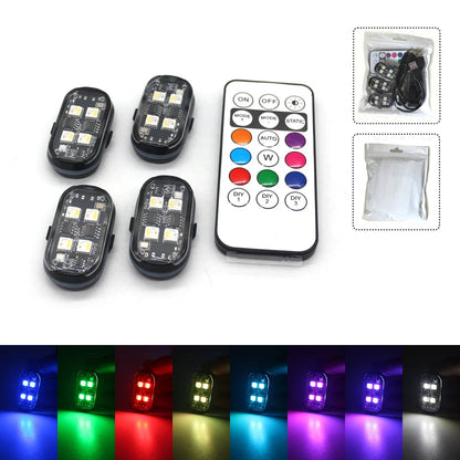 For Motorcycle 6X Atmospher Wireless Strobe Colors Warning