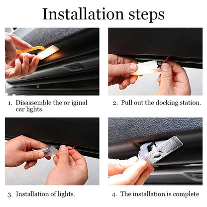 For Audi Sline Abt Rs A3 2PCS Door Projector Shadow Ghost A4 A5