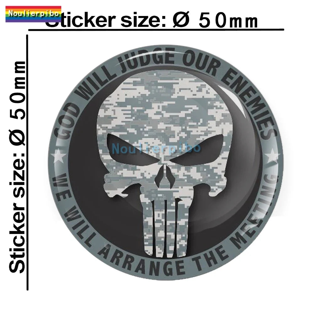 For Motorcycle 3D Skull Crystal Sticker Decal Resin Material
