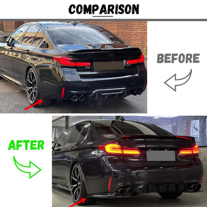 For BMW 5 Series G30 G31 Rear Bumper Lip Spoiler Diffuser