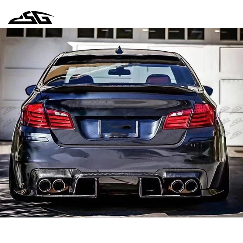 For BMW 5 Series M5 F10 Carbon Fiber Rear Bumper Side Fins