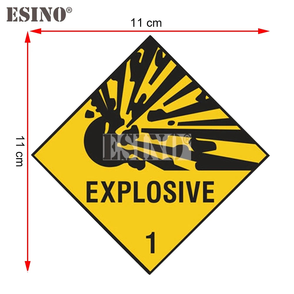 Creative Explosive Explosion Warning Danger Pvc Waterproof Body