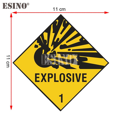 Creative Explosive Explosion Warning Danger Pvc Waterproof Body