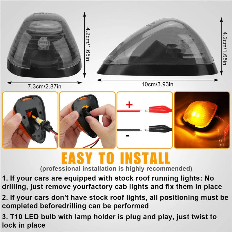 For Ford F-250 F-350 Off-Road Vehicles 5PCS Roof Upgrade Signal