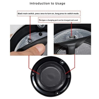 USB Rechargeable Solar Warning Strobe Anchor Powered Navigation