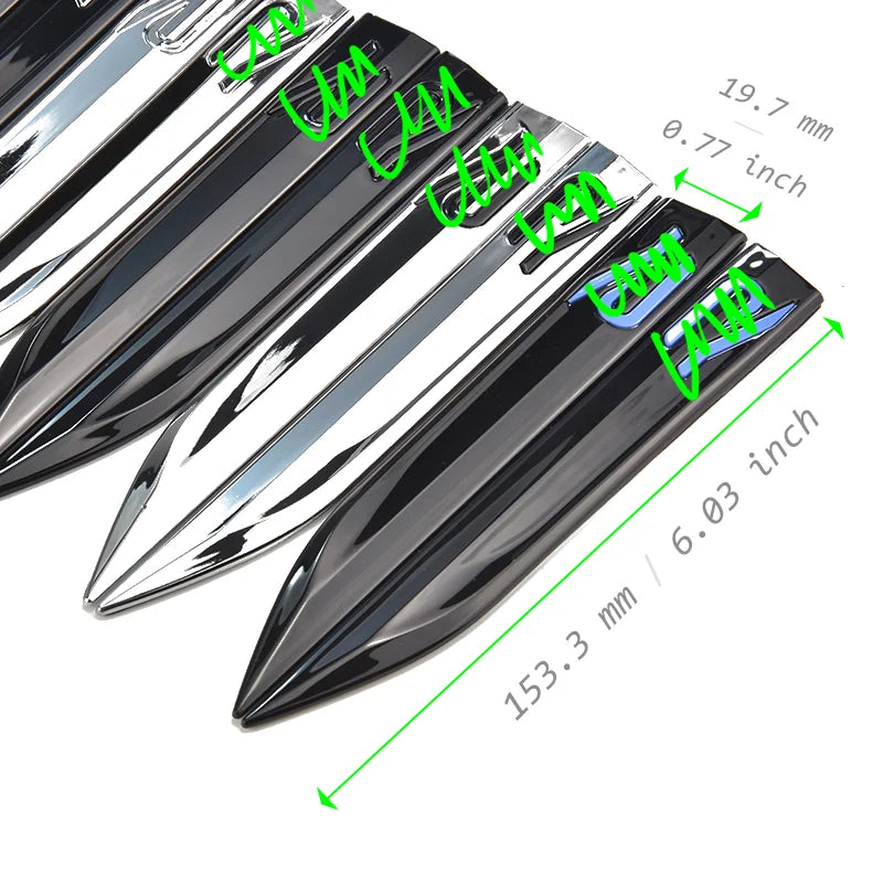 For 2020 Golf 8 Tape Plastic Golss Black Door Side Fender Knife R