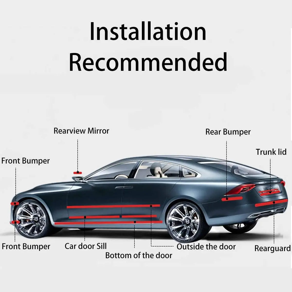 Carbon Fiber Door Edge Bumper Protector 3D Sticker Tape