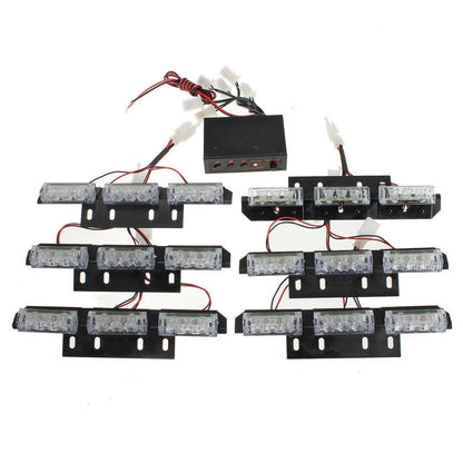 54-leds Flashing Dash Visor Emergency Warning 1-in-6 Front Bumper