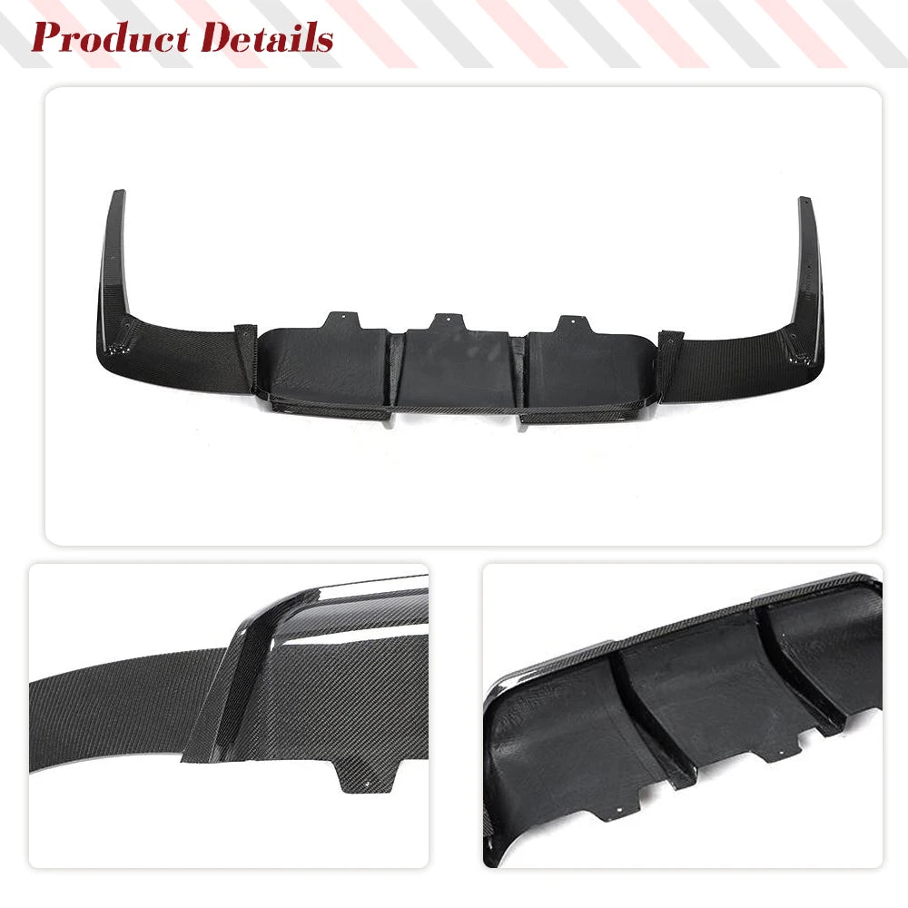 For BMW F06 F12 F13 M6 Carbon Fiber Frp Rear Bumper Lip Diffuser