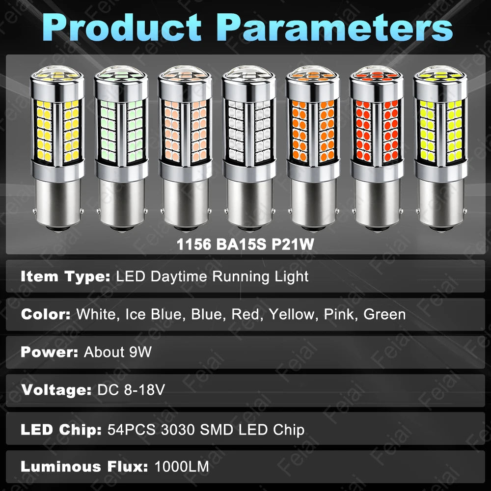 1156 ba15s P21W Canbus Bulb Daytime Running Cars 12V