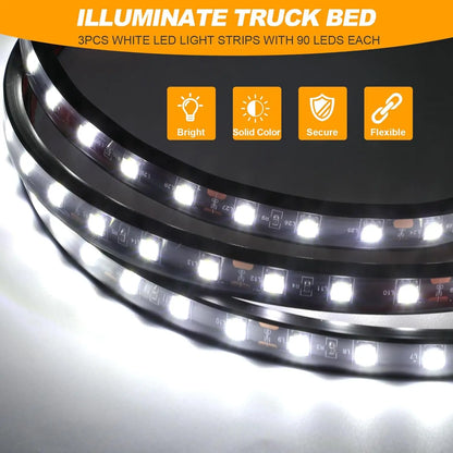 150CM 2IN1 White Truck Bed Strip 12V Waterproof Welcome