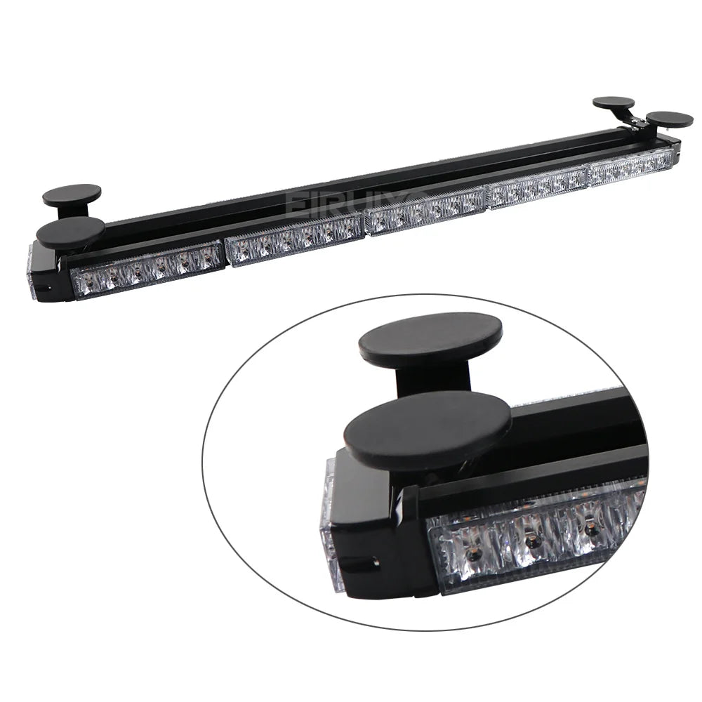 Truck Emergency Warning Strobe Bar Traffic Advisor Amber White