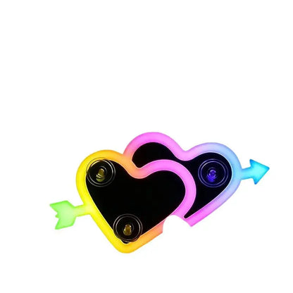 For All Vehicl Neon Ambient Lighting Set Solar Heart Shape