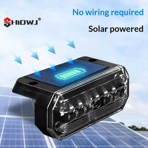 Solar Powered Warning Strobe anti-collision Safety Wireless Side