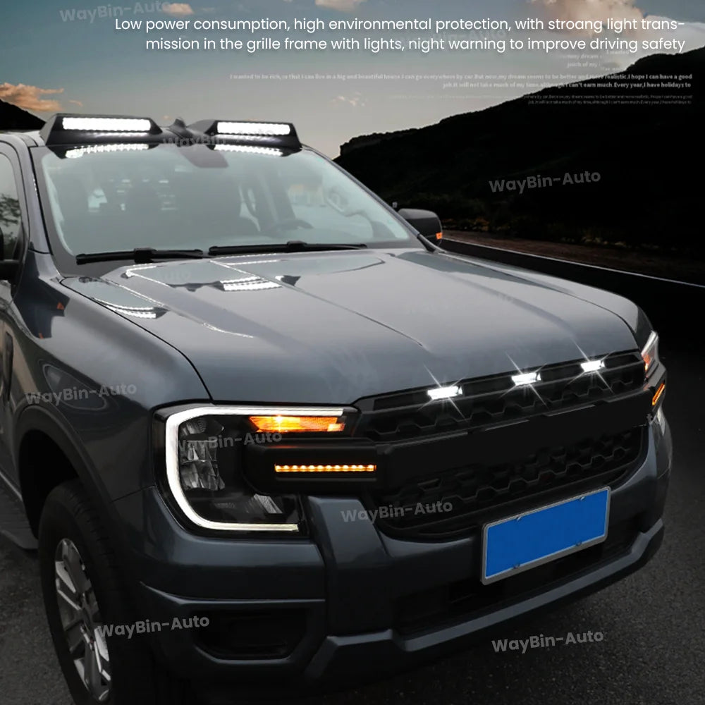 For Ford Ranger 2022-2024 T9 MK4 Raptor Front Grille PX4 Version