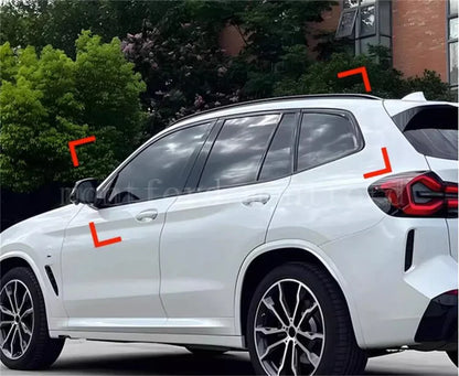 For BMW X3 F25 G01 2011-2024 Black Steel Window Molding Frame