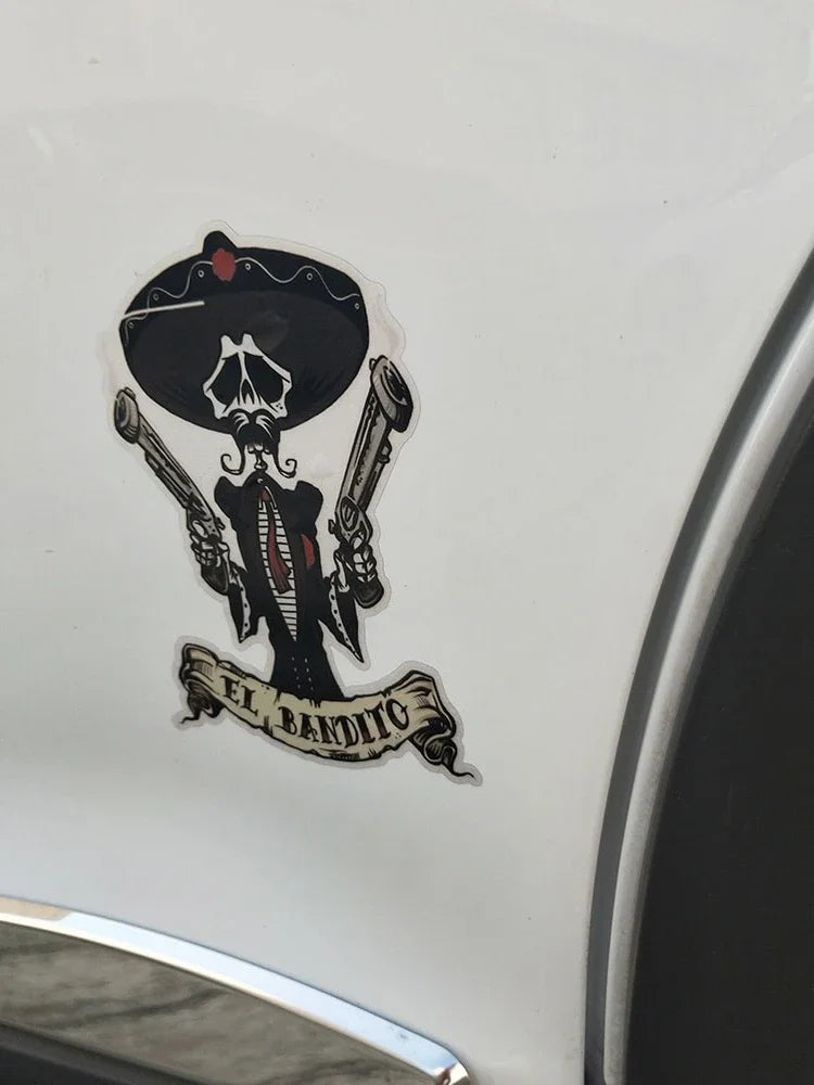 El Bandito Skull Sticker Decal Pvc 10CM 12.7cm