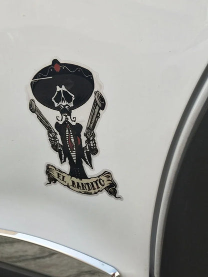 El Bandito Skull Sticker Decal Pvc 10CM 12.7cm