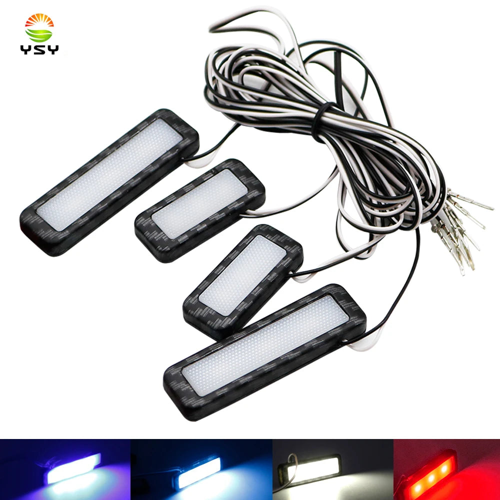 4PCS Armrest Interior Door Handle Lighting Inner Bowl Atmosphere
