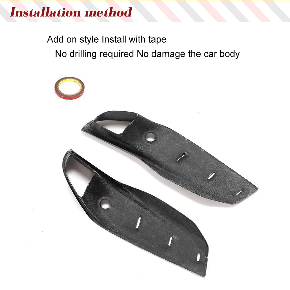 For BMW F85 X5M F86 X6M Dry Carbon Fiber Front Bumper Canards