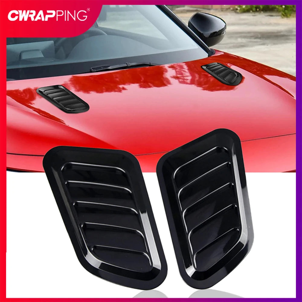 2PCS Hood Tuning Stickers Air Intake Scoop Bonnet Vent