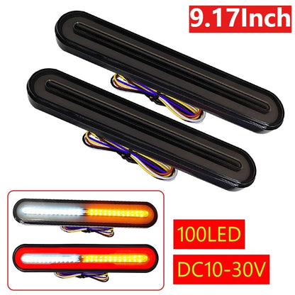 For Trailer 2PCS Set 9.17inch 100 Tail Turn Signal Stop Brake