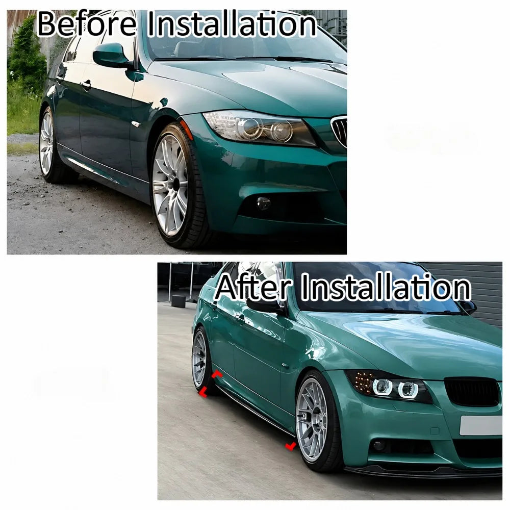 For BMW 3 Series E90 E92 Side Skirts E93 Mp Gloss Black Carbon