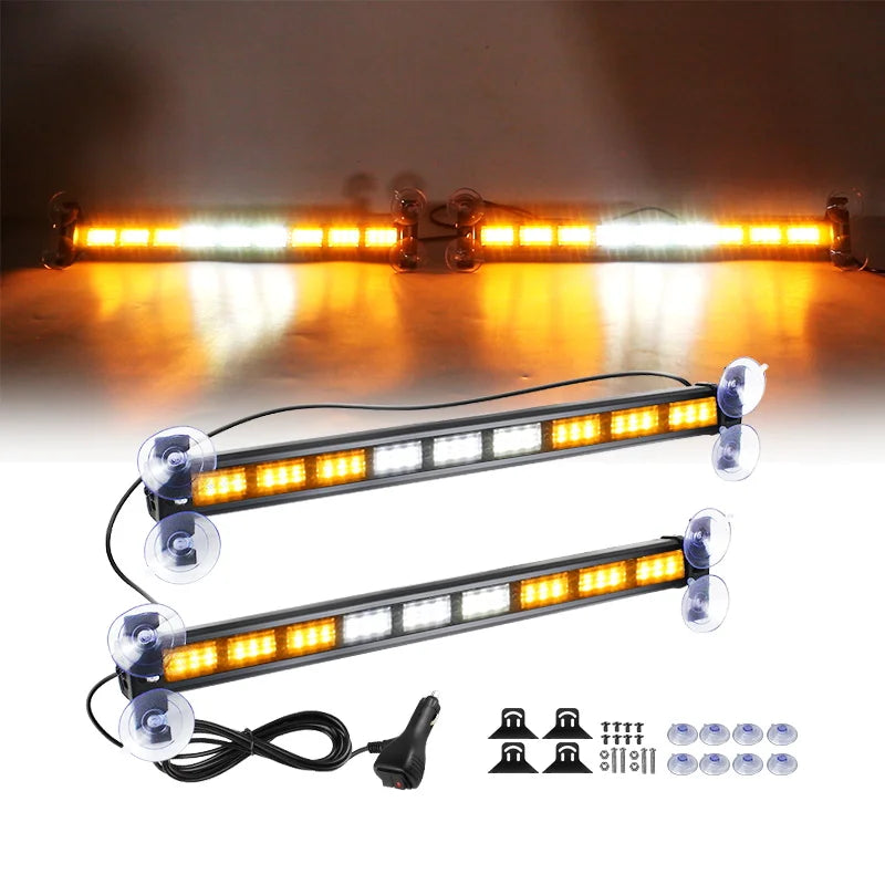 For Front Windshield 12V 162 Safety Warning 2-in-1 Strobe