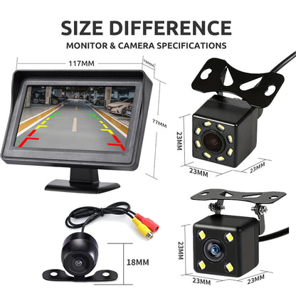 Easy Installation 4.3inch Or Rear View Camera Monitor Screen