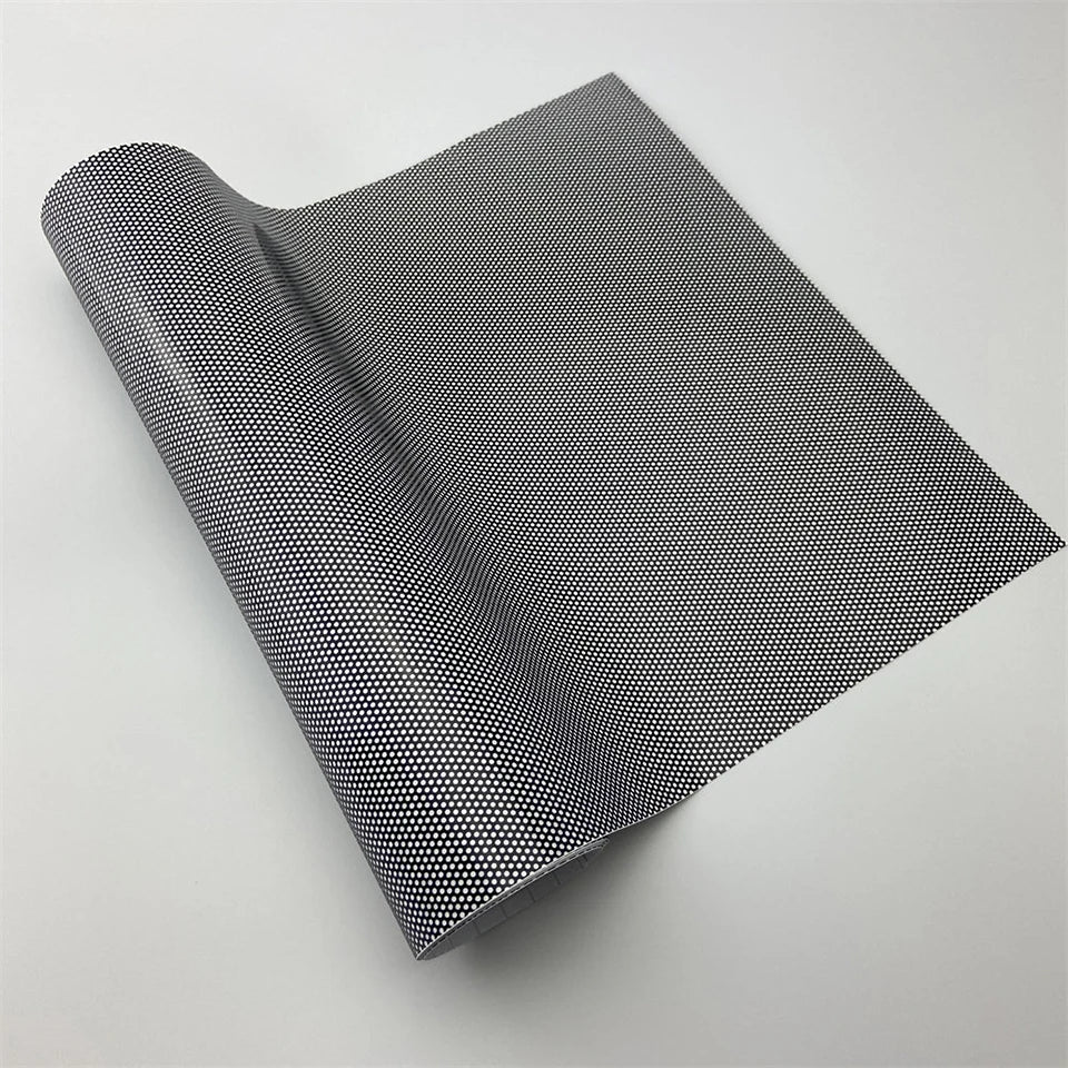 one-way Vision Perforated Mesh Vinyl Film Black self-adhesive