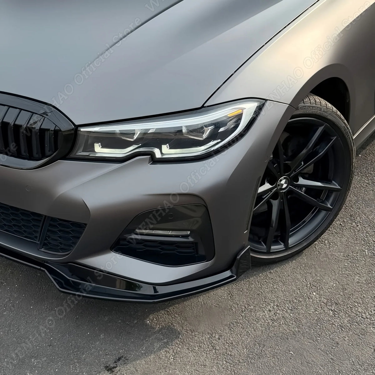 For BMW G20 M Pack 320I 3PCS Front Bumper Lip Splitter Spoiler