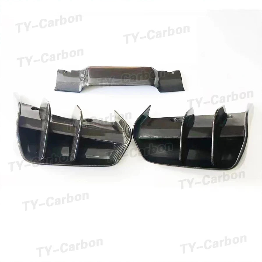 For BMW I8 2014-2020 Real Carbon 2PCS Rear Bumper Diffuser