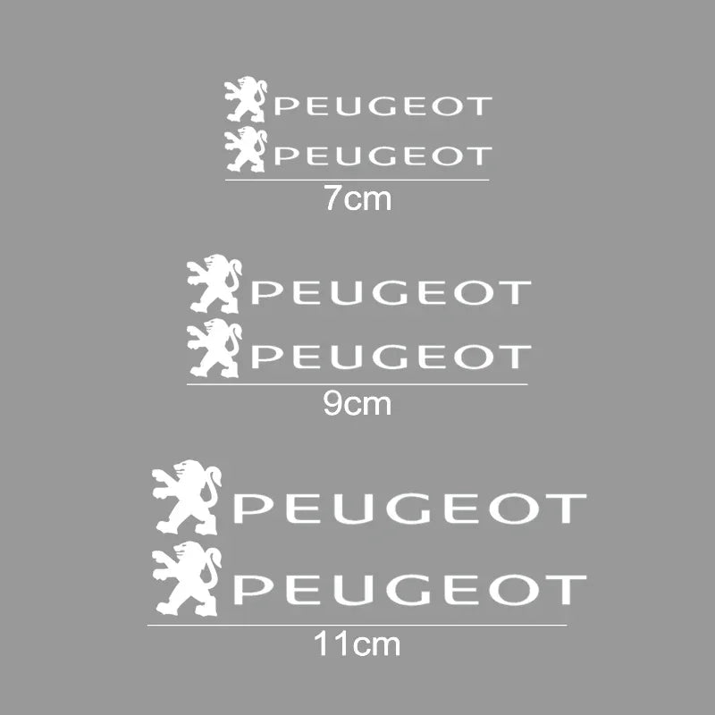 For Puegeot 308GTI 206 208 301 6PCS Caliper Sticker 306 307 407