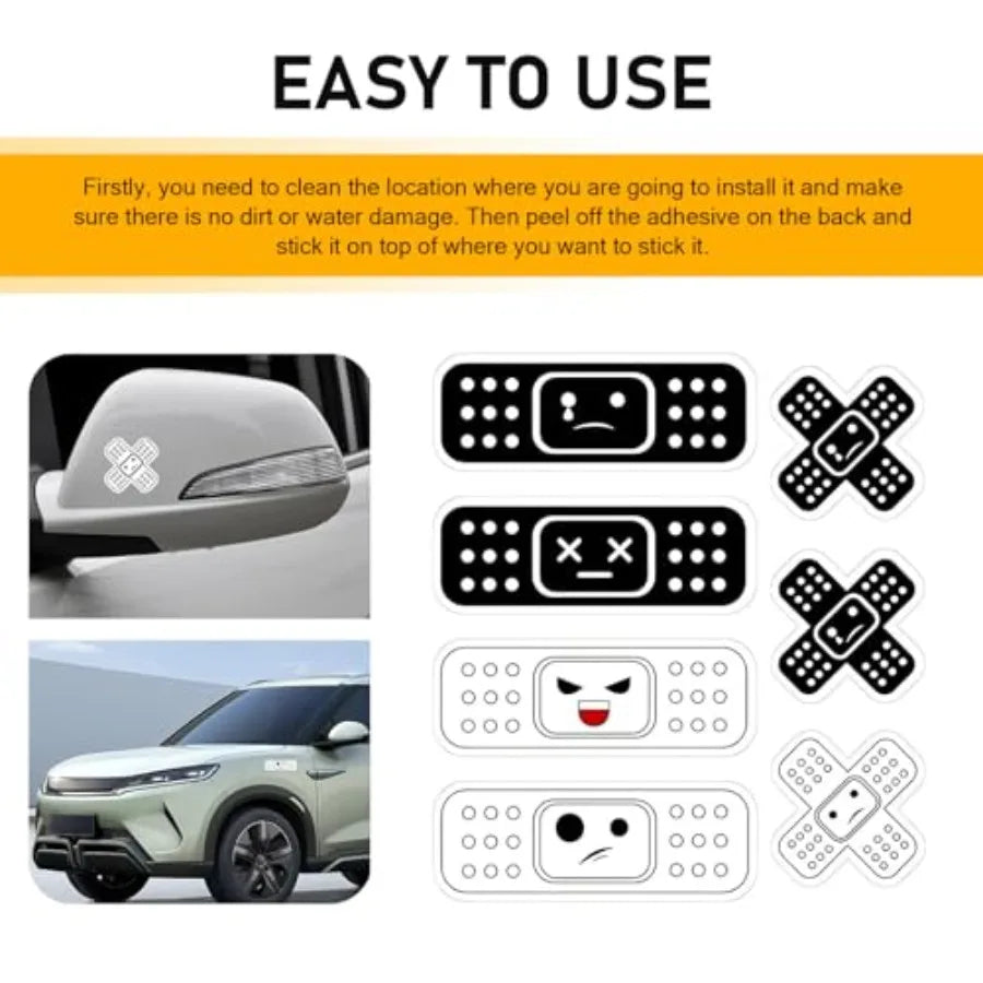 For Auto Damage Repair Universal Fit 7PCS Bandage Decal Funny