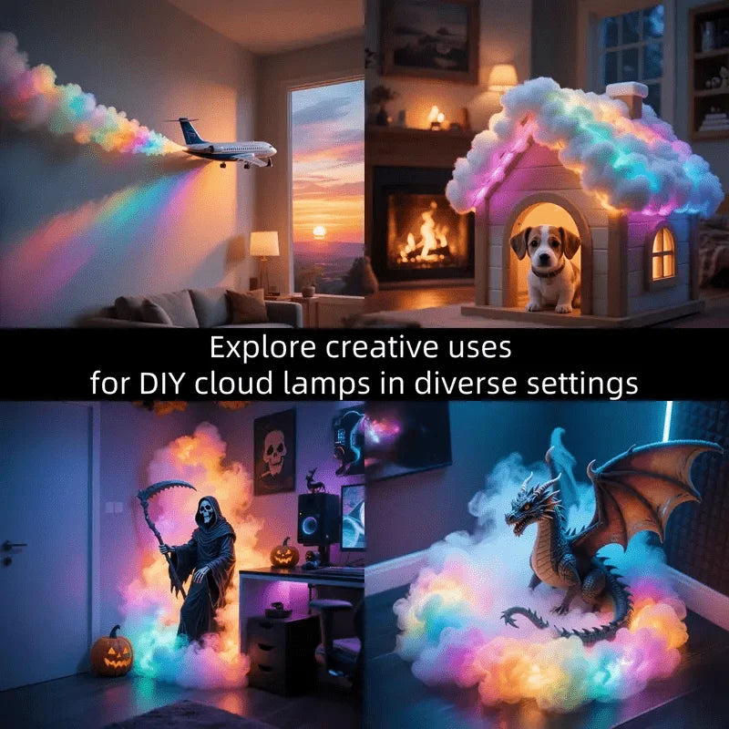For Game Room 3D Thunder Cloud Night Music Sync Mode RGB Strip