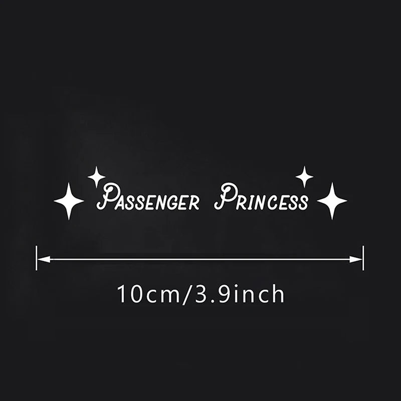 1PC Interior Creative Passenger Princess Mirror Decal Cute Vinyl