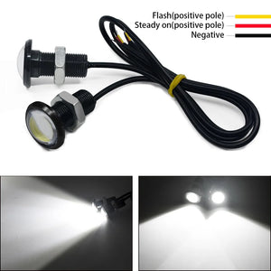 2PCS Strobe Hawkeye Grille Signal 18MM Eagle Eye Drl