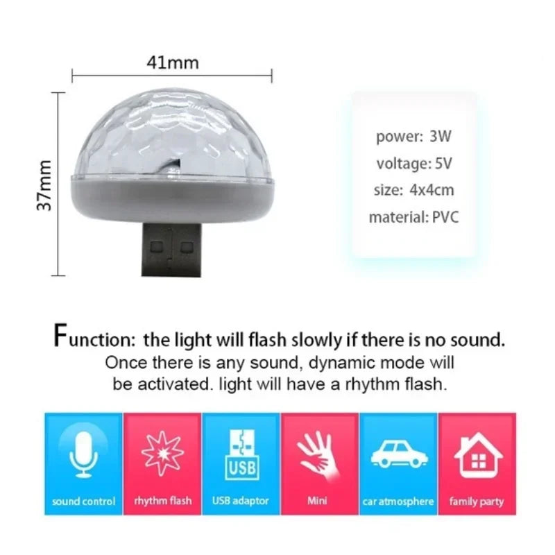 2022 Multicolor USB Interior Lighting Atmosphere Neon Colorful